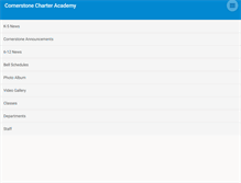 Tablet Screenshot of cornerstonecharter.com